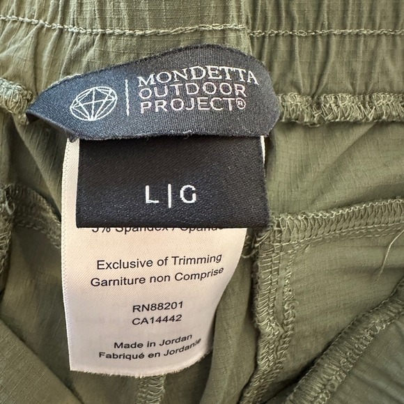 Mondetta Outdoor Project Pants Womens Large Green Lightweight Travel Hiking - Picture 5 of 6